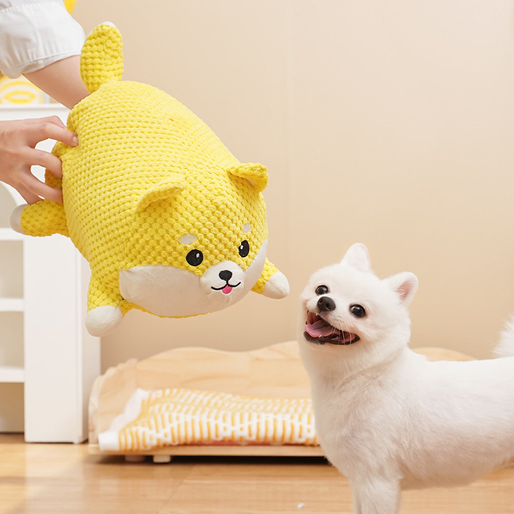Plush Squeaky Dog Toy – Soft, Calming & Bite-Resistant Fun🐾