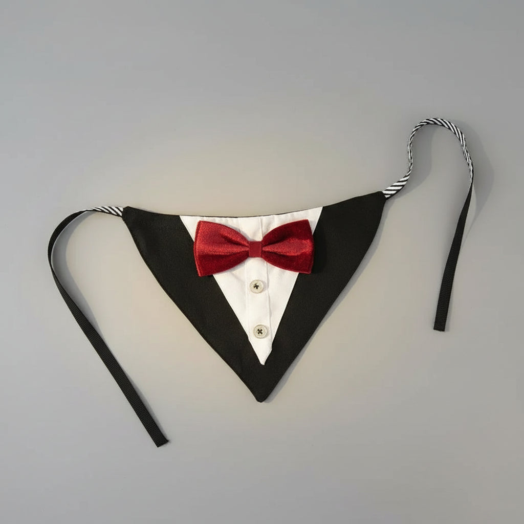 Classic Bow Tie Dog Collar - Instant Style Your Dog Doesn’t Even Notice, But You Do FURRYKU