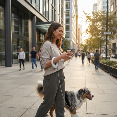 Hands-Free Wrist-Worn Retractable Dog Leash | FURRYKU