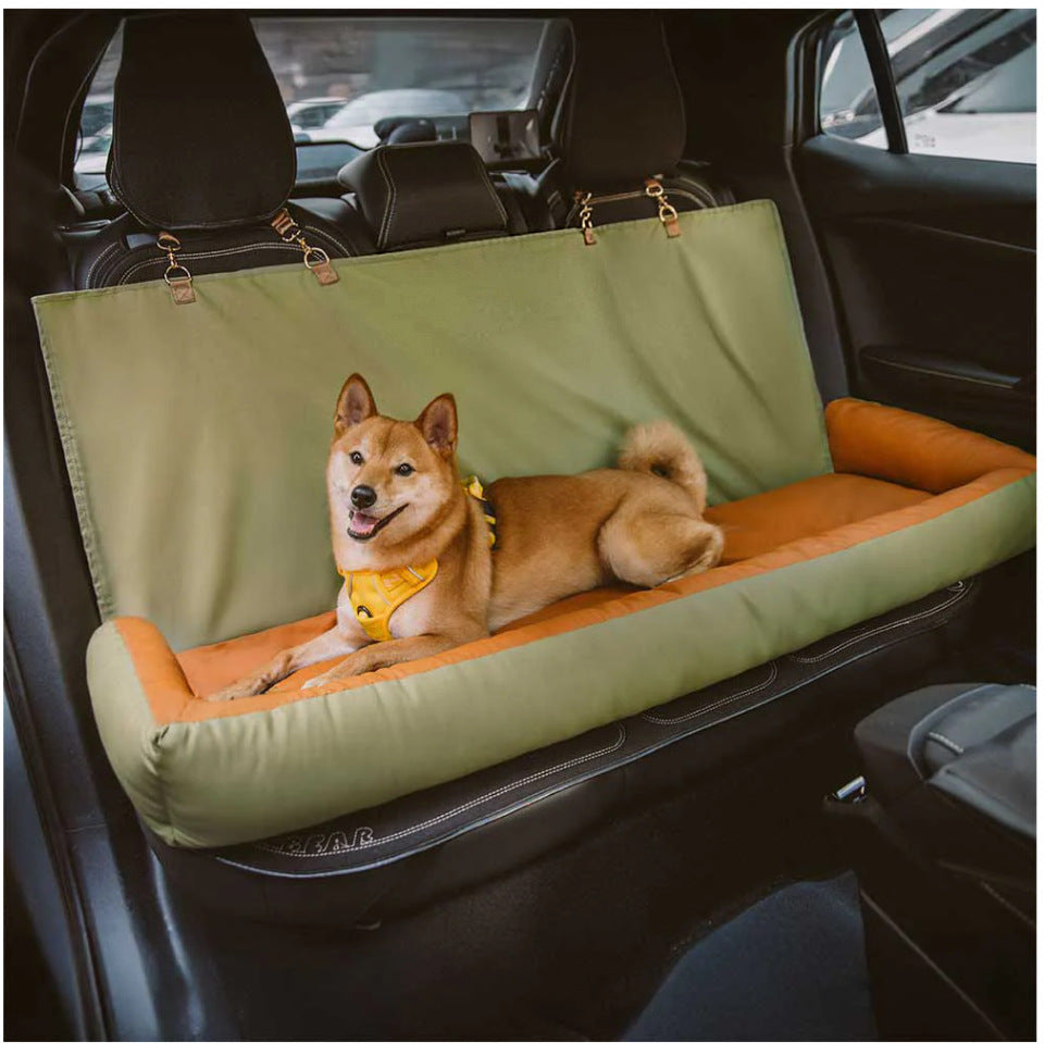Portable Dog Car Seat Mat – Detachable & Washable Minimalist Cushion 🐾