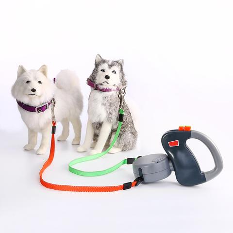 Retractable Dual Pet Dog Walking Leash – Automatic Nylon Traction Rope 🐾