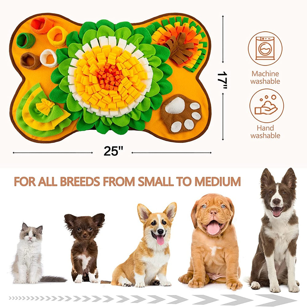 Large Dog Snuffle Mat – Interactive Treat & Slow Feeding Toy for Stress Relief 🐾