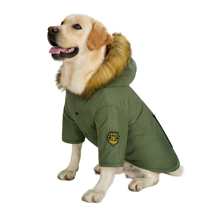 Hundebekleidung Herbst &amp; Winter Große Hunde Daunenjacke – Warmer Baumwoll- und Fleecemantel 🐾