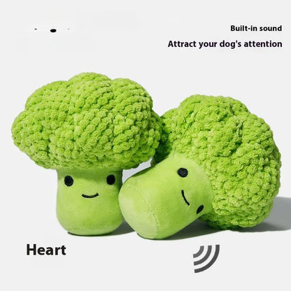 Broccoli & Corn Plush Dog Toy FURRYKU