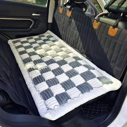 Thickened Plush Dog Car Cushion – Soft & Comfortable Pet Car Mat FURRYKU
