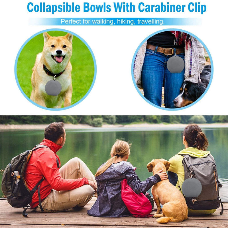 Rubber Foldable Double Bowl – Portable Pet Feeding Bowl for Dogs 🐾