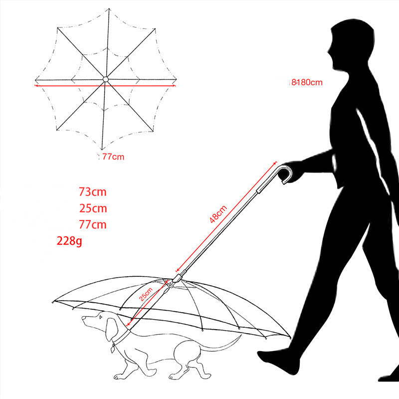 Creative Leash Puppy Raincoat – Transparent Dog Raincoat with Leash 🐾
