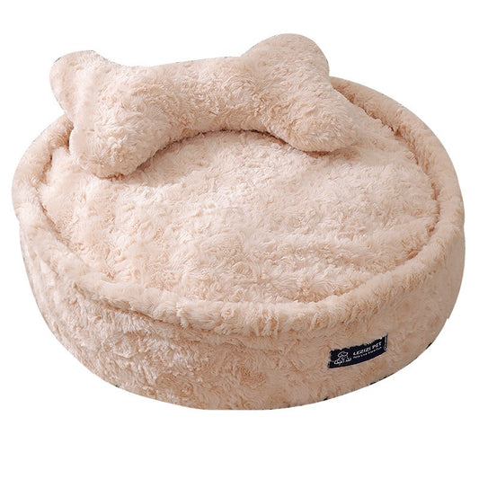 Round Cozy Nest Bed for Dogs