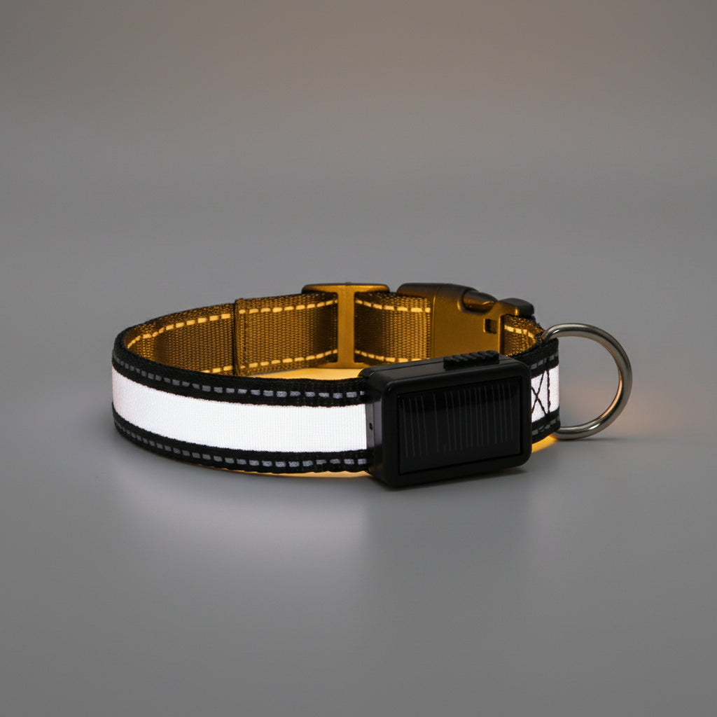 LED Solar Luminous Dog Collar – USB Rechargeable Safety Collar FURRYKU