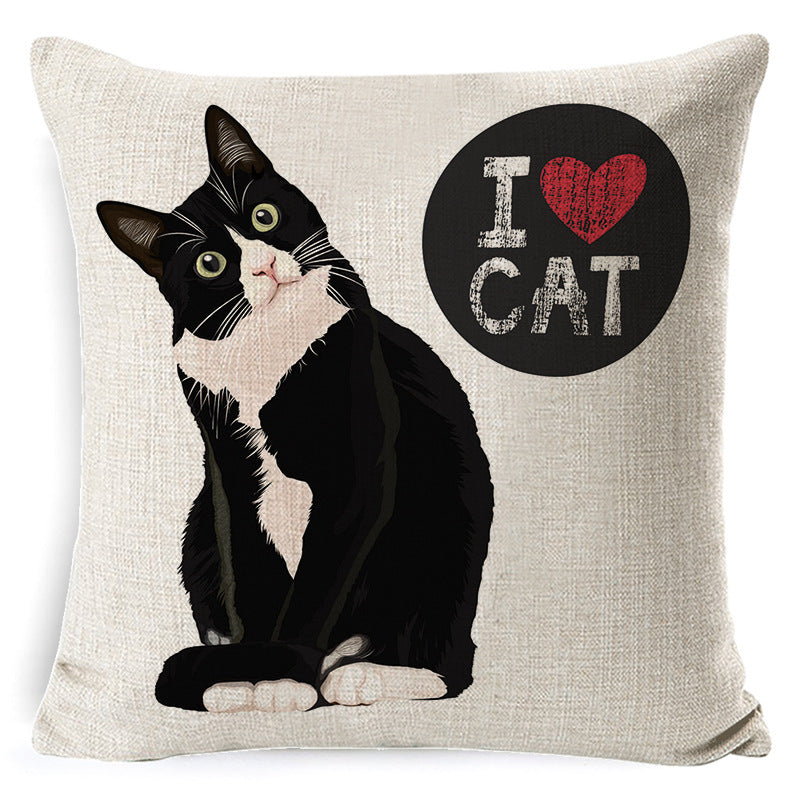 Dog Cartoon Pillow – Retro Nostalgia Cushion Cover & Pillowcase 🐾