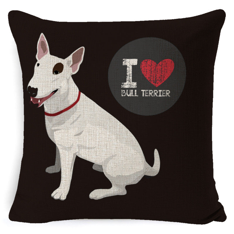 Dog Cartoon Pillow – Retro Nostalgia Cushion Cover & Pillowcase 🐾