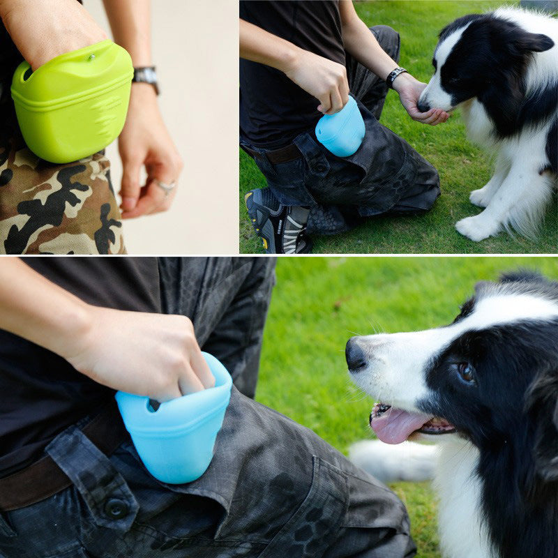 Portable Dog Treat Waist Bag – Snack & Reward Pouch for Training🐾