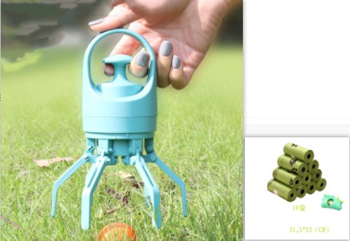 Portable Lightweight Dog Pooper Scooper with Built-in Poop Bag Dispenser