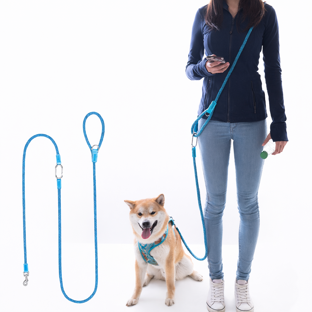 Hands-Free Dog Walking Leash – Adjustable Crossbody & Waist Lead