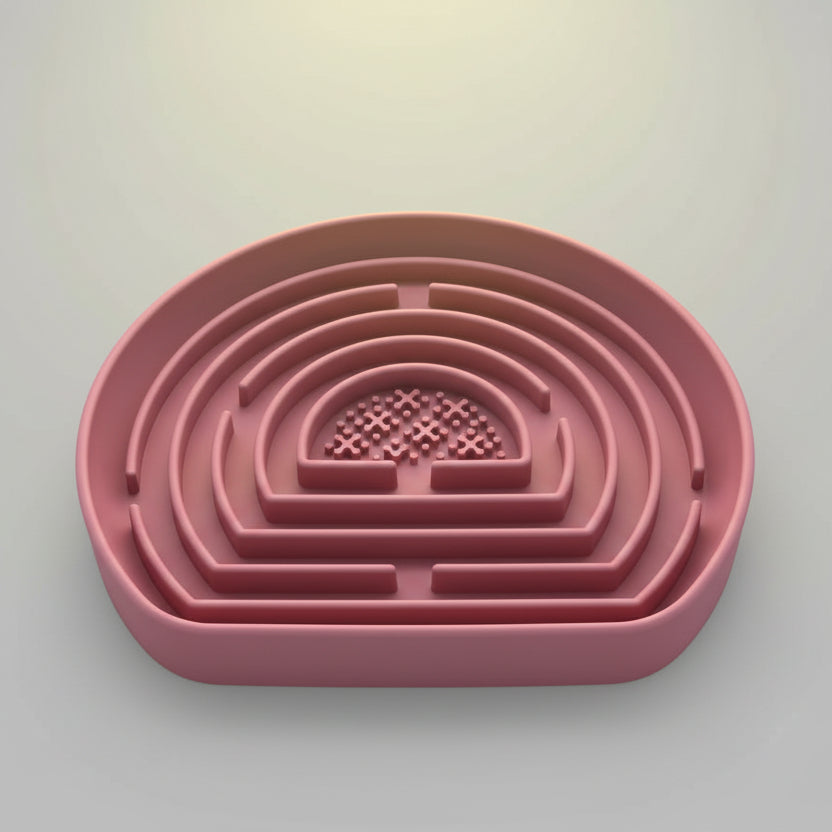 Slow-Feeding Silicone Dog Bowl with Suction Base FURRYKU