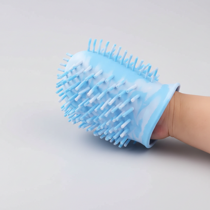 Portable Dog Paw Cleaning Glove Cup with Soft Grooming Bristles FURRYKU