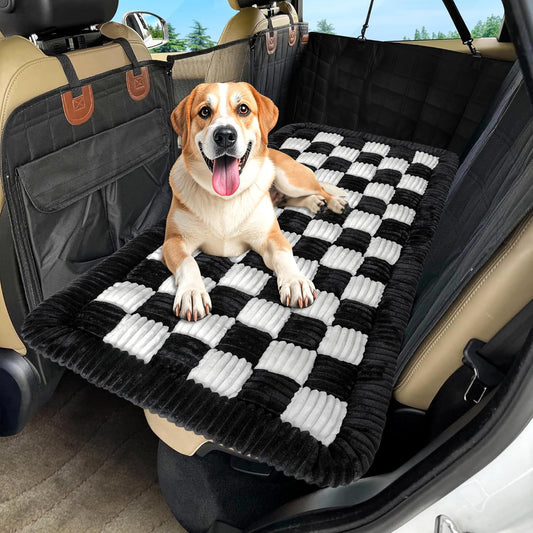 Thickened Plush Dog Car Cushion – Soft & Comfortable Pet Car Mat 🐾