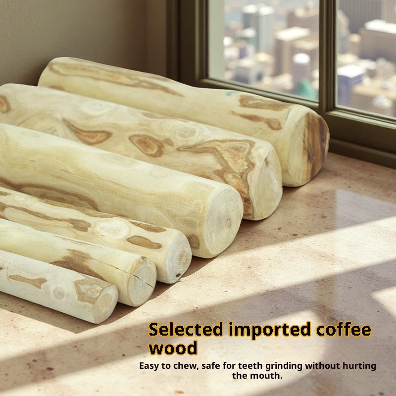 Coffee Wood Dog Chew Stick – Natural Tooth-Cleaning Chew Toy🐾
