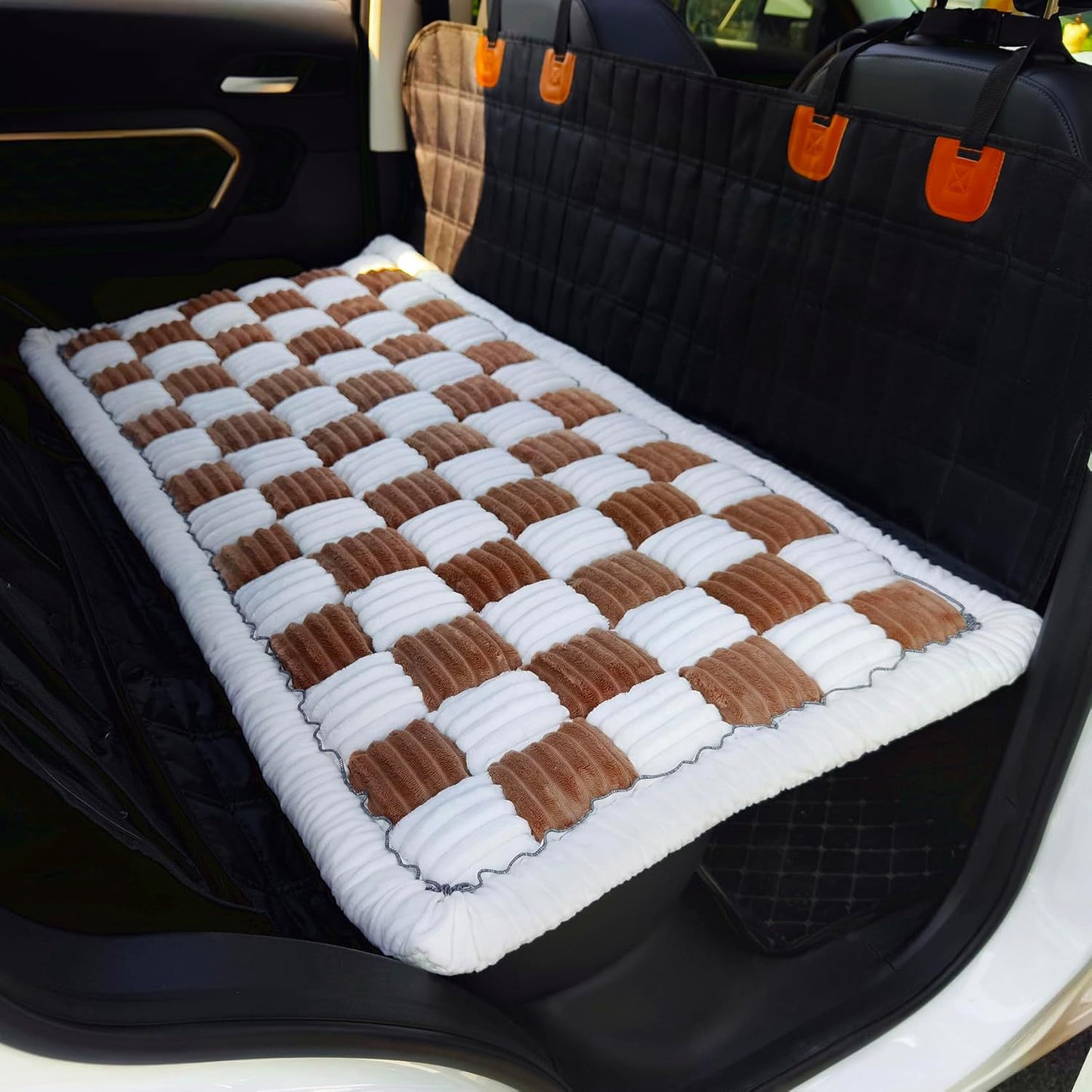 Thickened Plush Dog Car Cushion – Soft & Comfortable Pet Car Mat 🐾