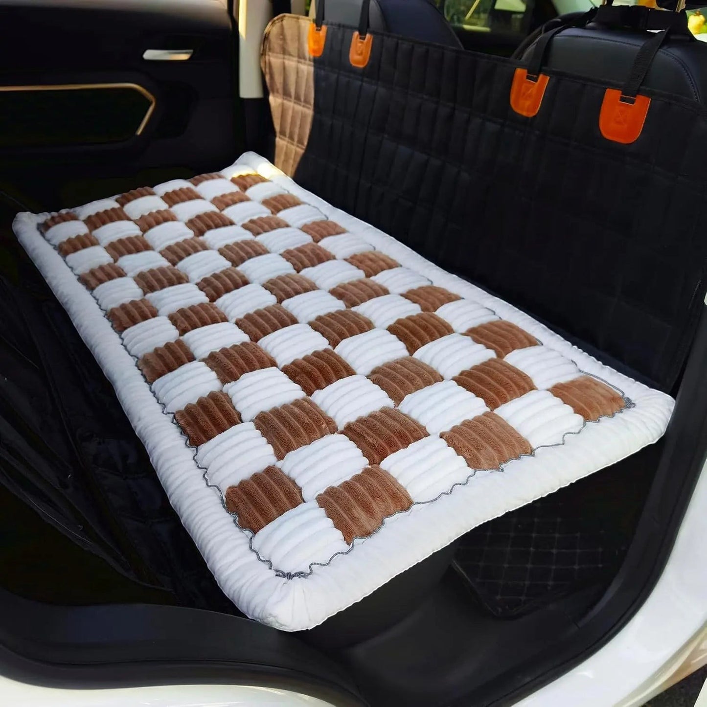 Thickened Plush Dog Car Cushion – Soft & Comfortable Pet Car Mat FURRYKU