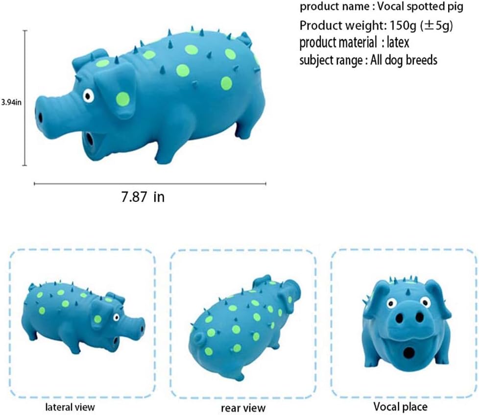 Tough Squeaky Pig Dog Toy – Latex Chew Toy for Dogs🐾