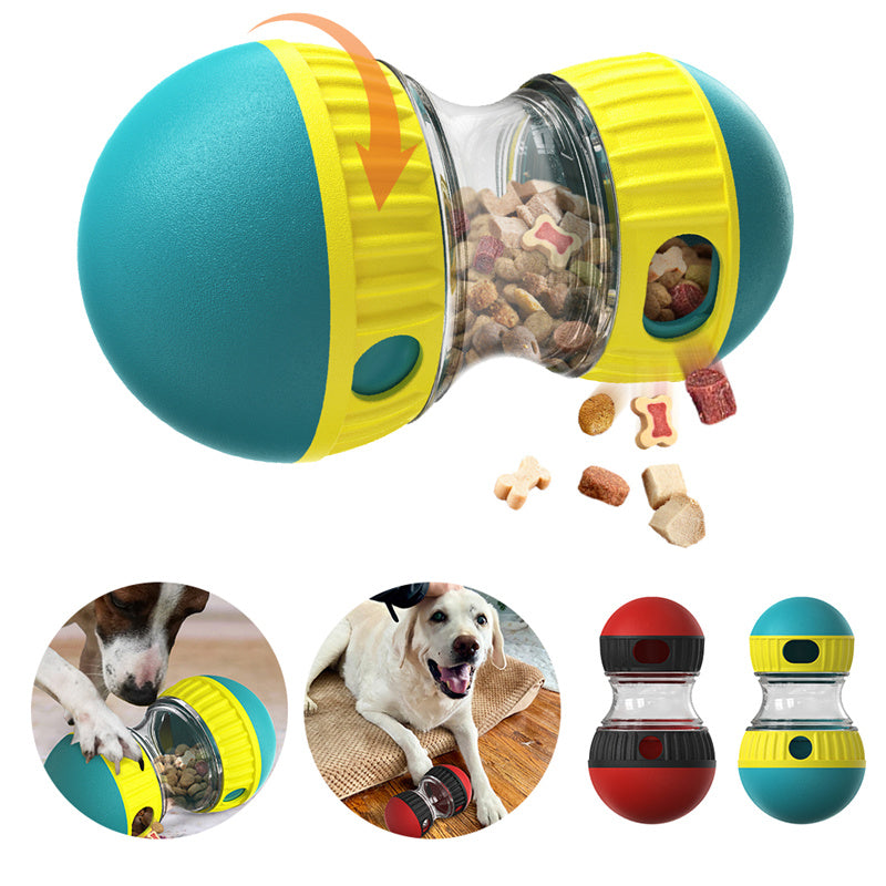 Interactive Food-Dispensing Dog Toy – Puzzle Treat Tumbler for Slow Feeding & Mental Stimulation🐾
