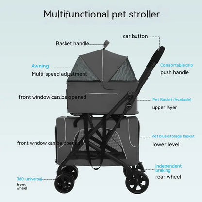 Lightweight Folding Dog Trolley FURRYKU