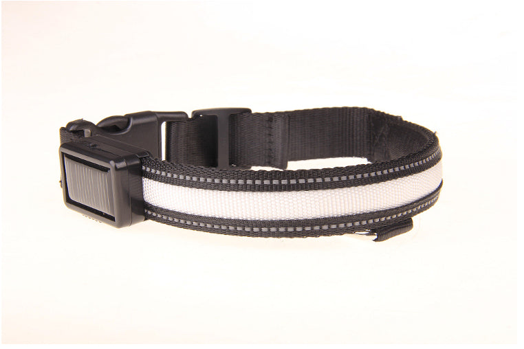 LED Solar Luminous Dog Collar – USB Rechargeable Safety Collar🐾