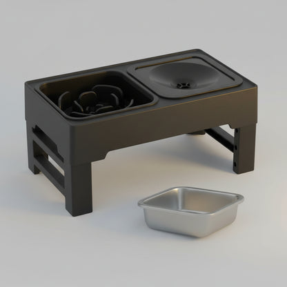 3-in-1 Adjustable Elevated Dog Feeder FURRYKU
