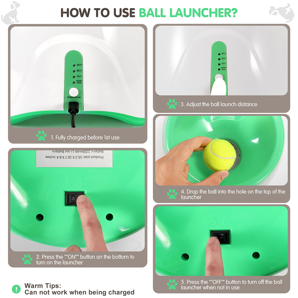 Automatic Dog Ball Launcher – Outdoor Tennis Toy & Fetch Machine🐾