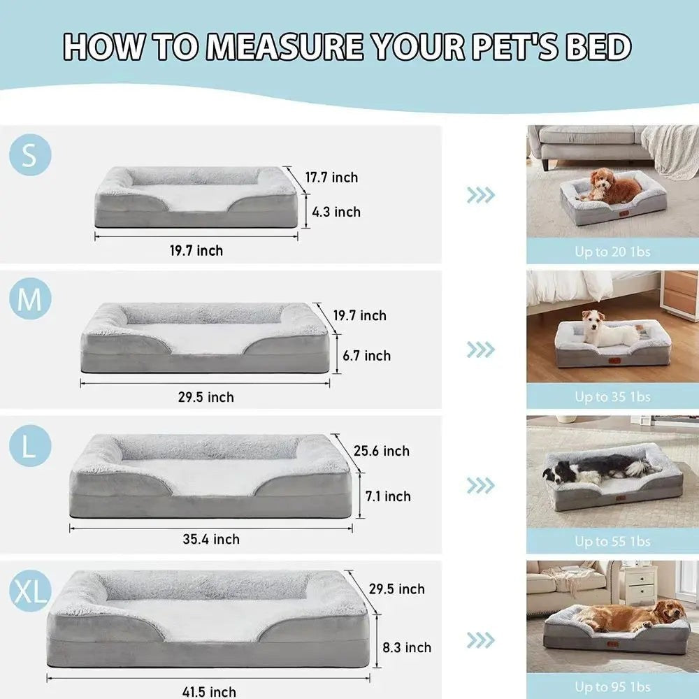 Orthopedic Memory Foam Sofa Dog Bed FURRYKU