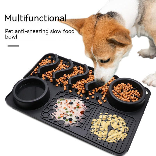 Dog Silicone Licking Pad – Multifunctional Slow-Feeder & Pet Food Bowl 🐾