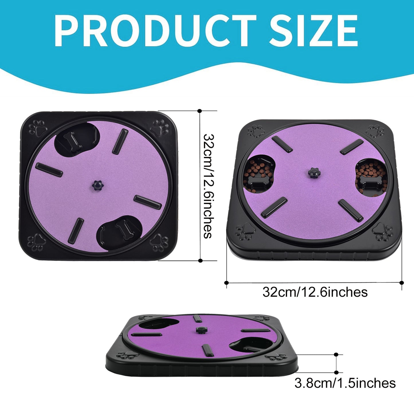 Dog Scratch Board with 360° Rotating Design – Nail Trimmer & Treat Puzzle for Pets 🐾