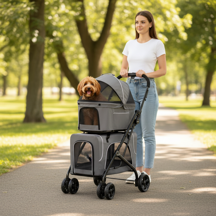 Lightweight Folding Dog Trolley