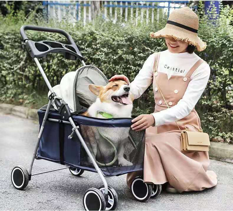 Tragbarer, faltbarer Haustier-Outdoor-Buggy – Leichter Reisewagen für Hunde und Katzen 🐾