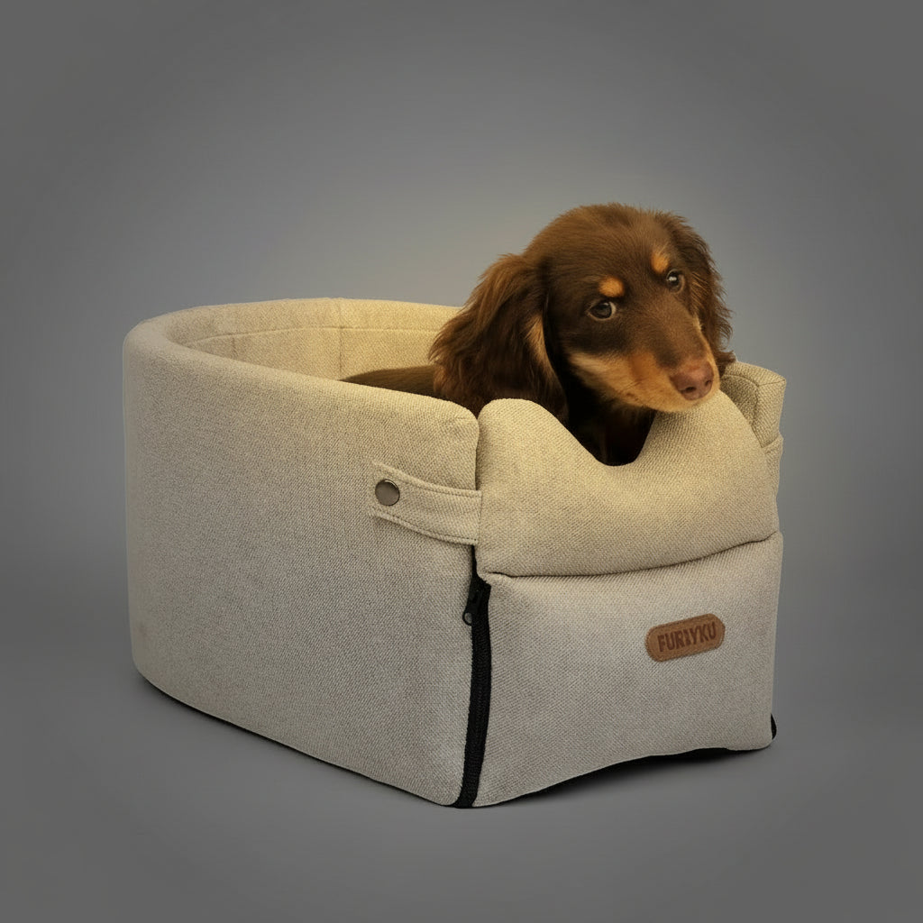 Portable Seat Bed – Safety Travel Carrier for Small dogs FURRYKU