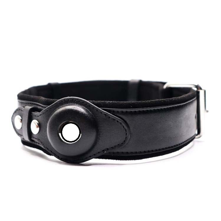 Location Tracker Leather Dog Collar – First Layer Leather, Compatible with Apple Devices🐾