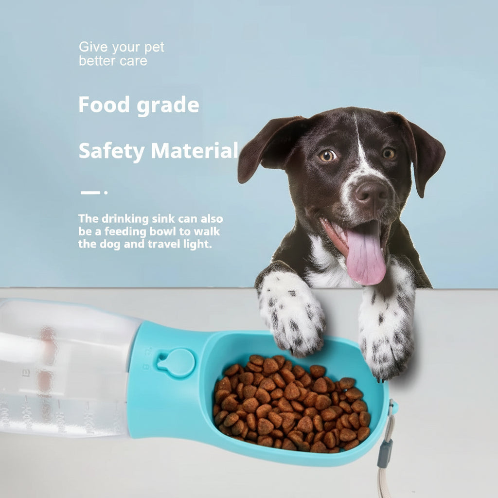 3-in-1 Portable Dog Water Bottle & Food Container