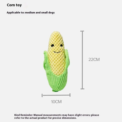Broccoli & Corn Plush Dog Toy FURRYKU