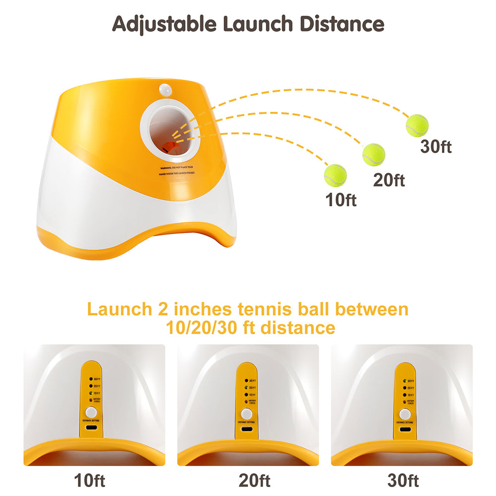 Automatic Dog Ball Launcher – Outdoor Tennis Toy & Fetch Machine🐾