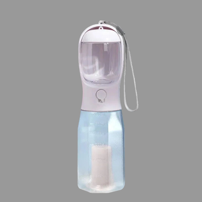 FURRYKU 3-in-1 Portable Dog Water Bottle | Travel Food & Waste