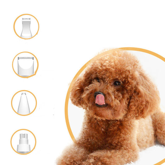 4-in-1 Electric Pet Shaving Clipper – Dog & Cat Grooming Kit 🐾