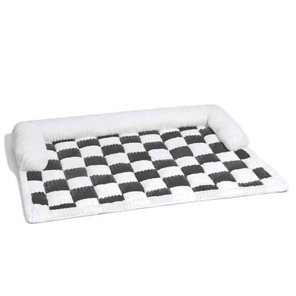 Chessboard Grid Thickened Warm Dog Bed FURRYKU