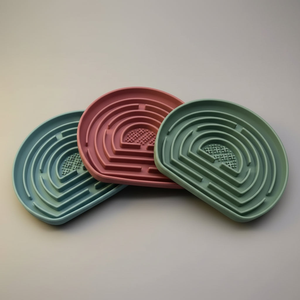 Slow-Feeding Silicone Dog Bowl with Suction Base FURRYKU