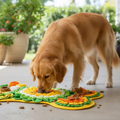 Furryku Large Interactive Foraging Mat - Dog Snuffle Mat for Mental Stimulation & Enrichment - Slow Feeder Brain Game - Machine Washable FURRYKU