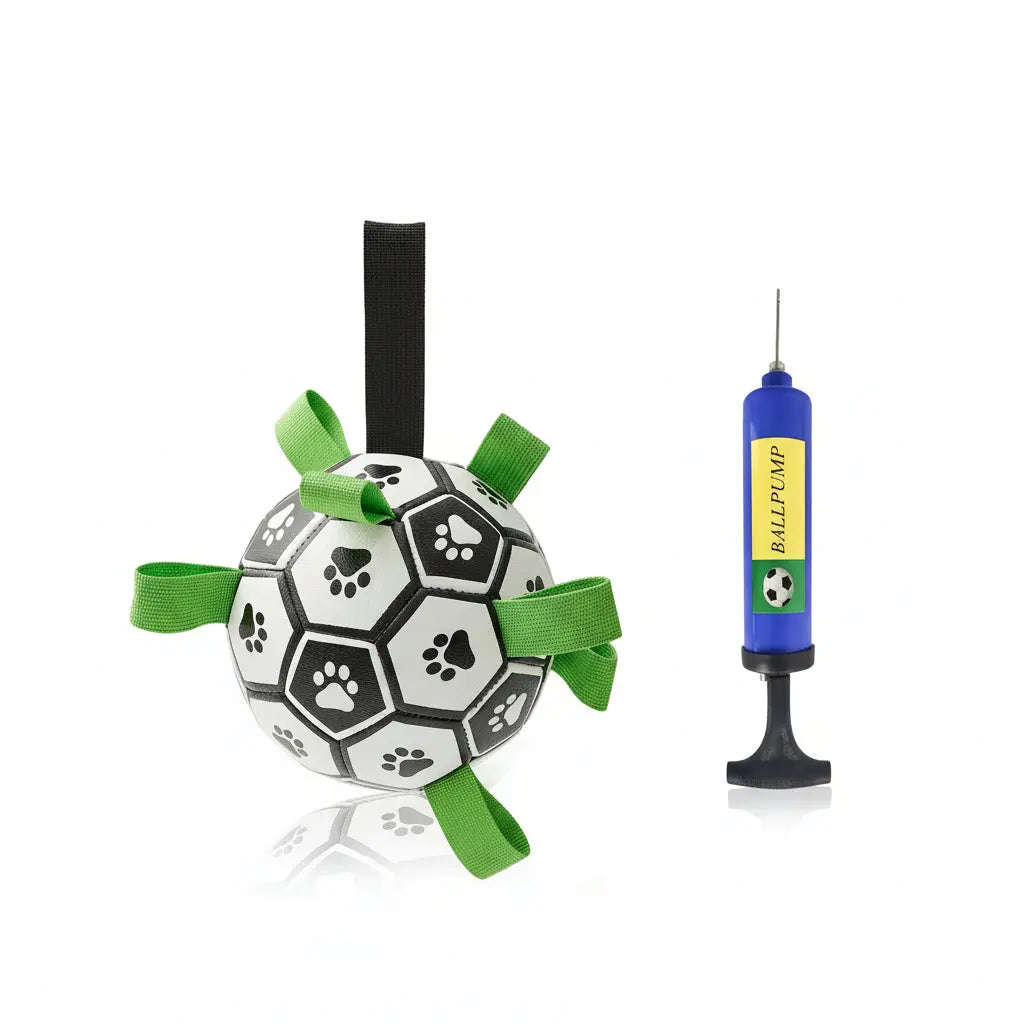 Interactive Dog Football with Grip Tabs - Large Training Soccer Ball for Dogs | Furryku FURRYKU