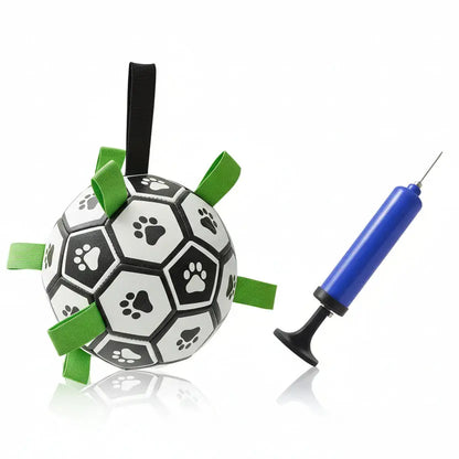 Interactive Dog Football with Grip Tabs - Large Training Soccer Ball for Dogs | Furryku FURRYKU