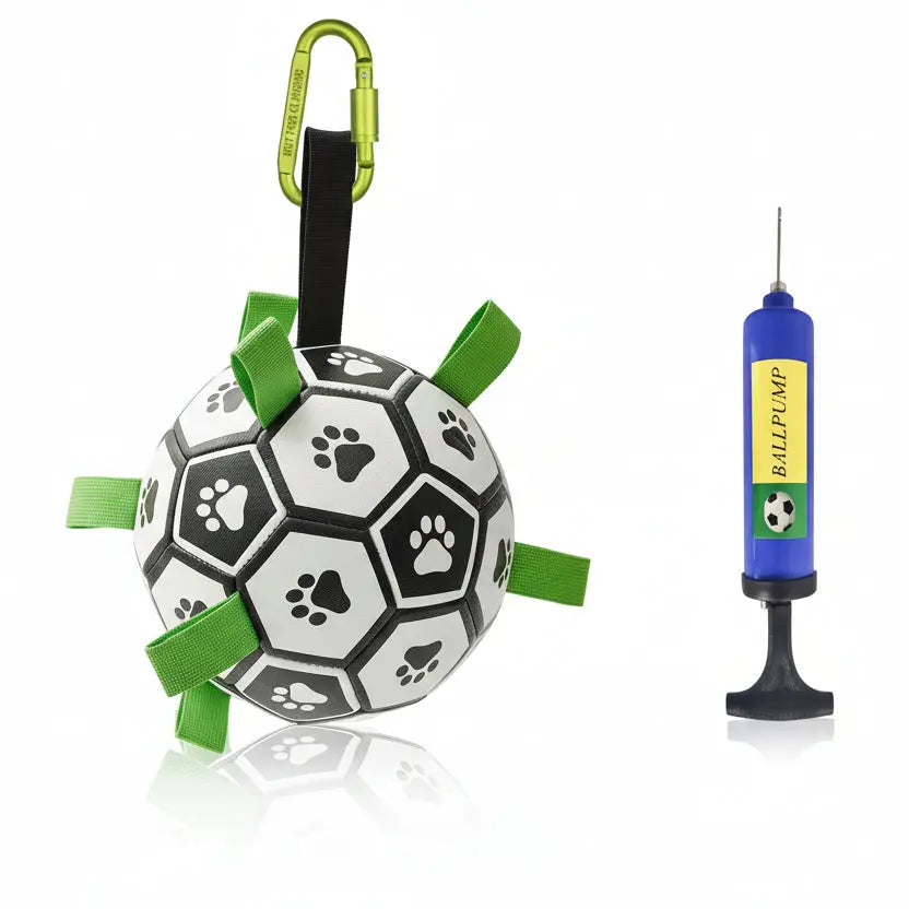 Interactive Dog Football with Grip Tabs - Large Training Soccer Ball for Dogs | Furryku FURRYKU