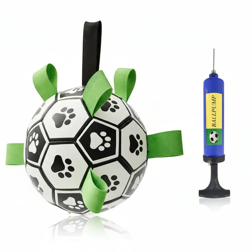 Interactive Dog Football with Grip Tabs - Large Training Soccer Ball for Dogs | Furryku FURRYKU