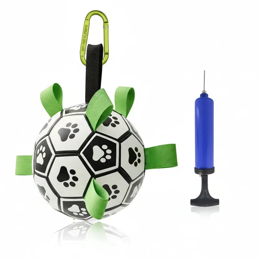 Interactive Dog Football with Grip Tabs - Large Training Soccer Ball for Dogs | Furryku FURRYKU
